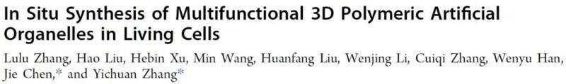 J. Am. Chem. Soc. | 在活细胞中原位合成多功能人工细胞器3D聚合物
